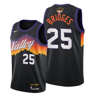 Nike Phoenix Suns #25 Mikal Bridges Men's 2021 NBA Finals Bound City Edition Jersey Black Men's